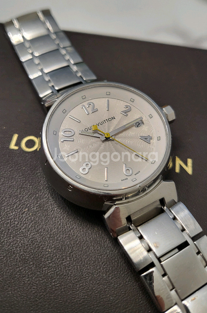 루이비통 땅부르 스틸 밴드 남성 시계 남자 팔찌--4