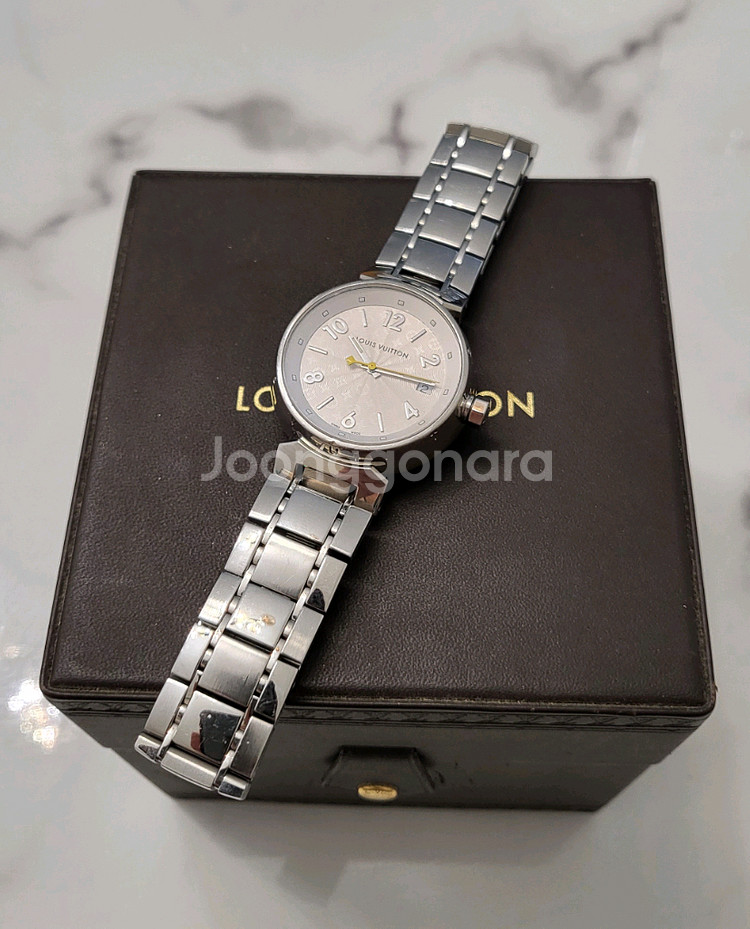루이비통 땅부르 스틸 밴드 남성 시계 남자 팔찌--3