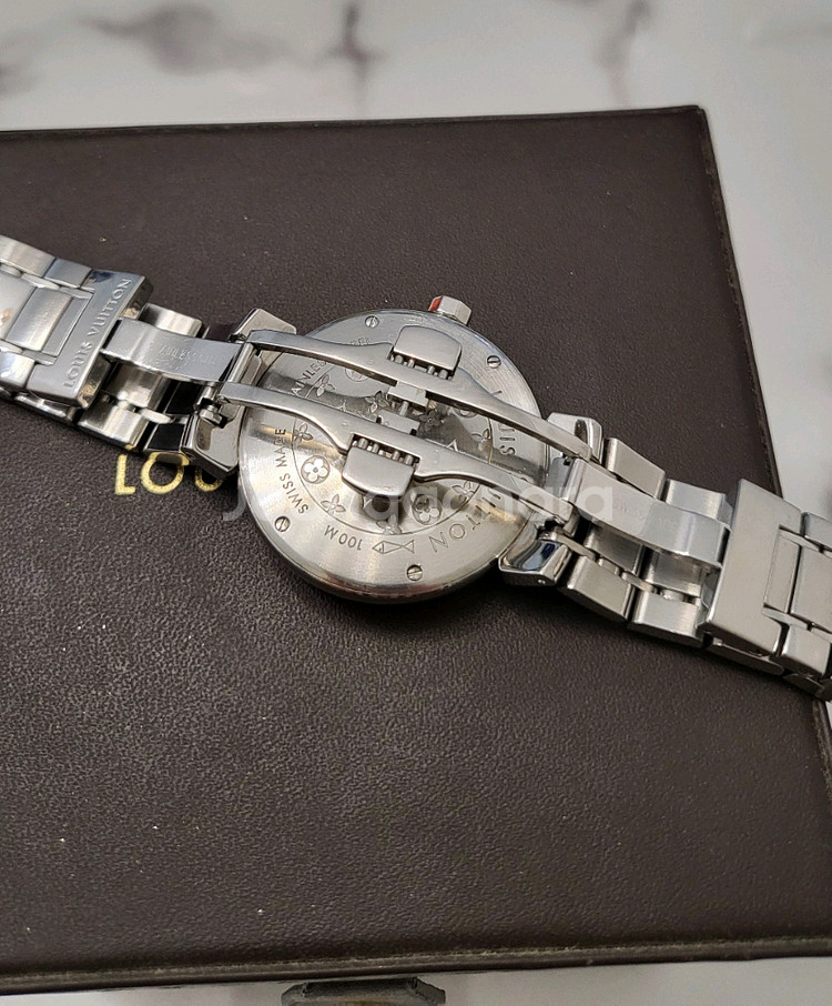 루이비통 땅부르 스틸 밴드 남성 시계 남자 팔찌--6