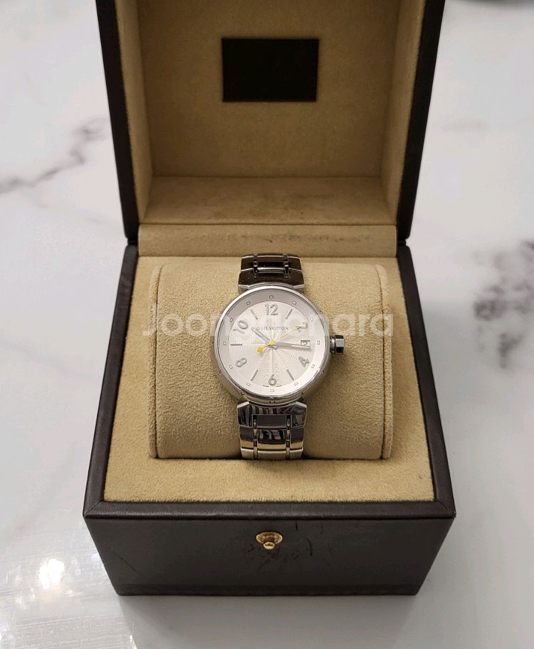 루이비통 땅부르 스틸 밴드 남성 시계 남자 팔찌--9