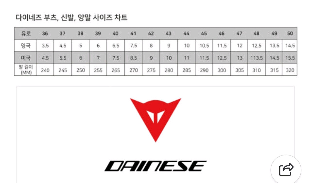 다이네즈 오토바이 부츠 240mm--5