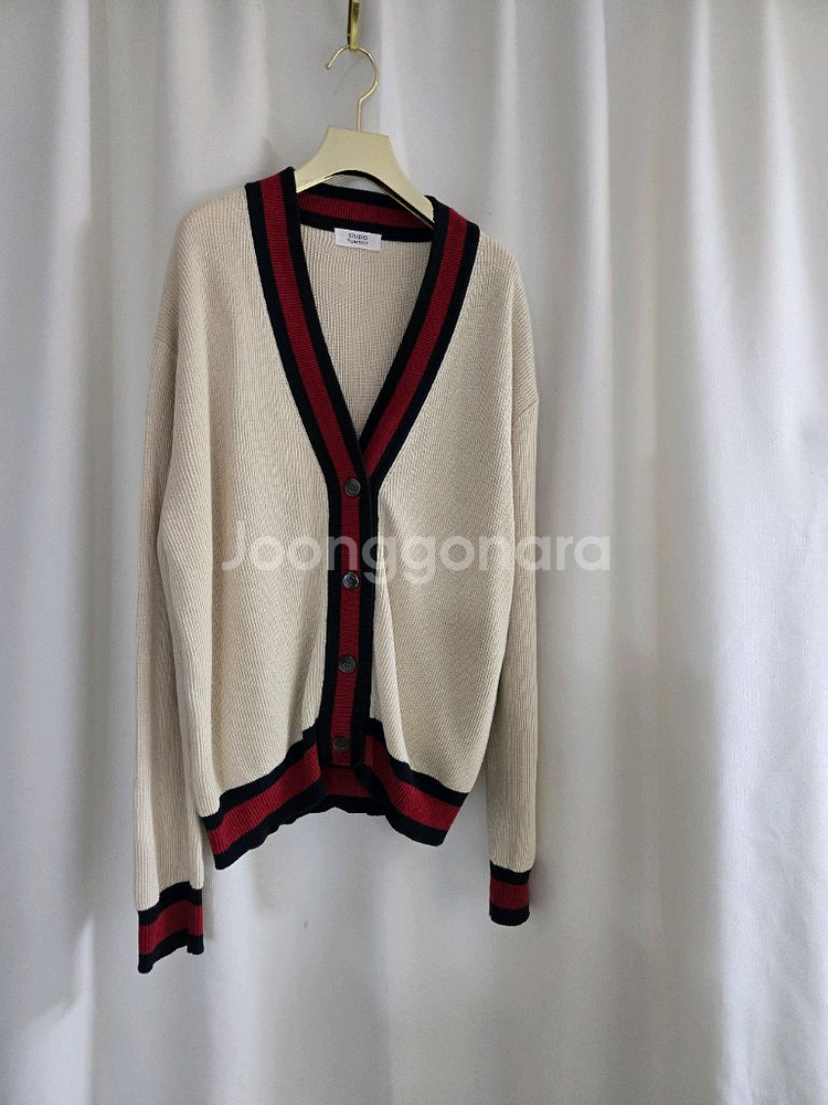 스튜디오톰보이 배색 가디건--1