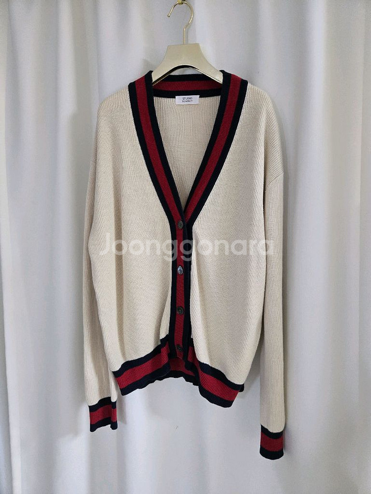 스튜디오톰보이 배색 가디건--2