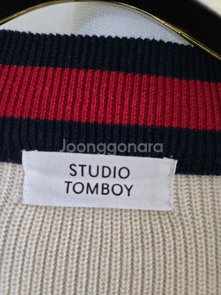 스튜디오톰보이 배색 가디건--6