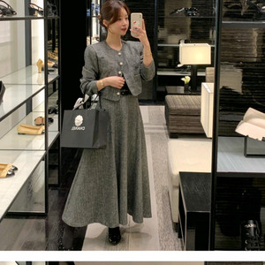 [마지막]바이씨니 헤링본셋업 (스커트 라지)