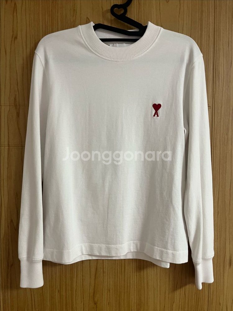 아미 라이트웨이트 스몰하트 맨투맨 화이트 XXS--0