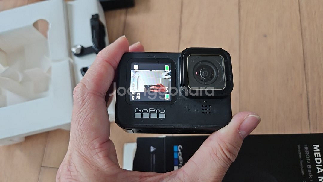 고프로9 배터리 두 개 미디어모듈 부력셀카봉--1