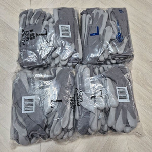 반코팅장갑 10켤레 4묶음 PU 코팅 장갑 회색 L