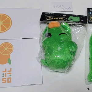 왹냐 텀블벅 감귤 인형 포토카드 홀더 세트