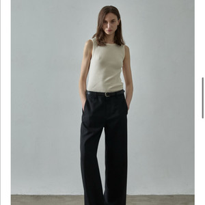 [파사드패턴] 커브드 썸머 울 팬츠 블랙 S사이즈