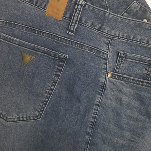 GUESS 게스(사방스판) 금장청바지 35인치(No.785)드라이완료!