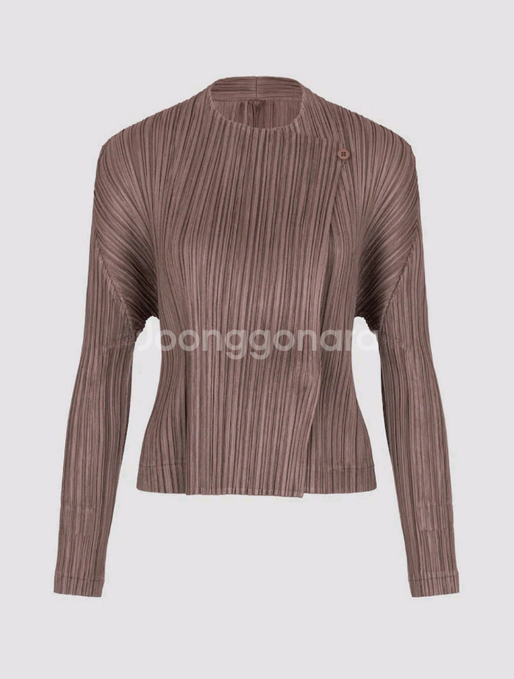 이세이미야케 플리츠플리즈 자켓 플리츠 자켓 브라운 3사이즈--1