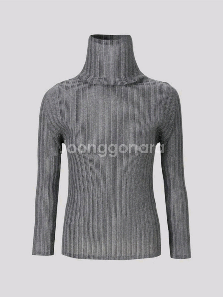 이세이미야케 플리츠플리즈 탑 립플리츠 베이직 탑 그레이 3사이즈--0