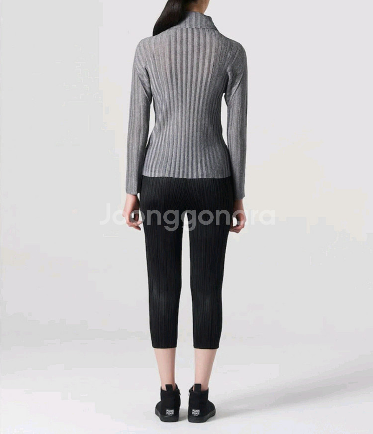 이세이미야케 플리츠플리즈 탑 립플리츠 베이직 탑 그레이 3사이즈--8