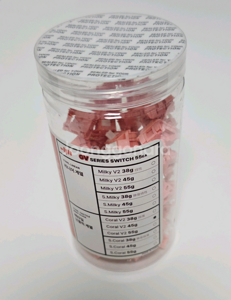 그루브스톤 코랄축 V2 45g 55개 키보드스위치--0