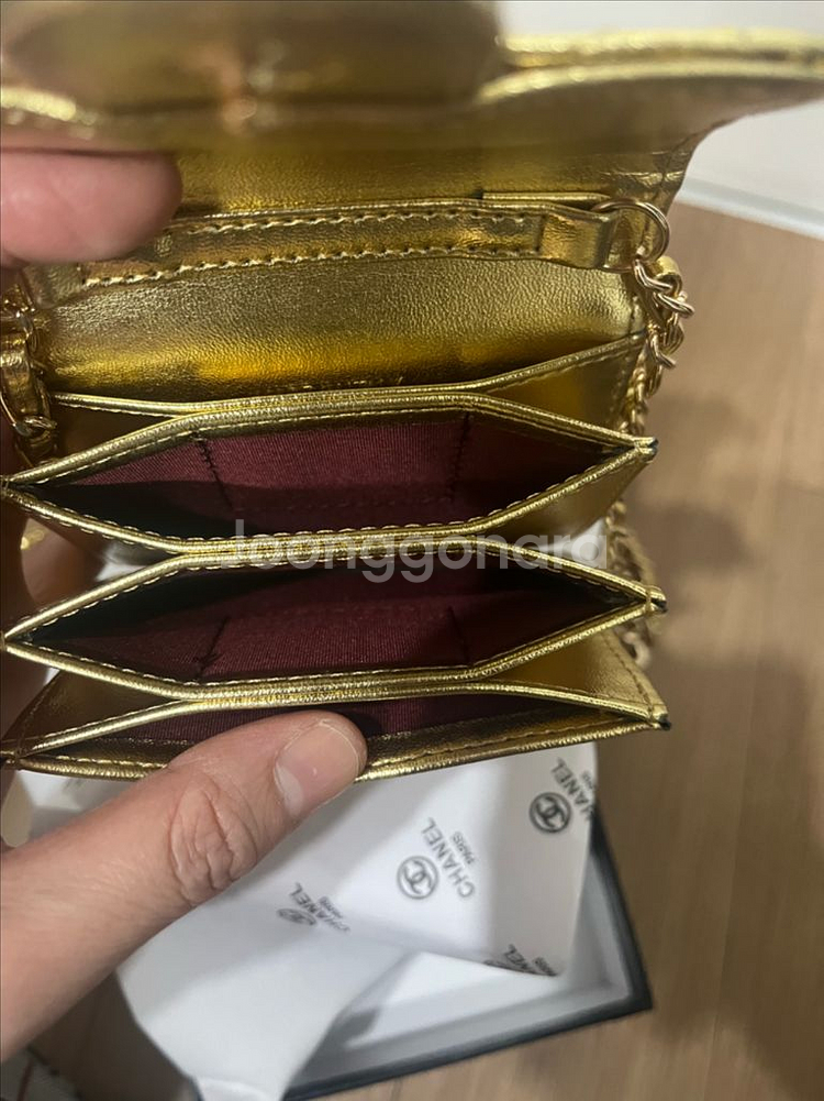 샤넬 스타일 아코디언 카드지갑--2