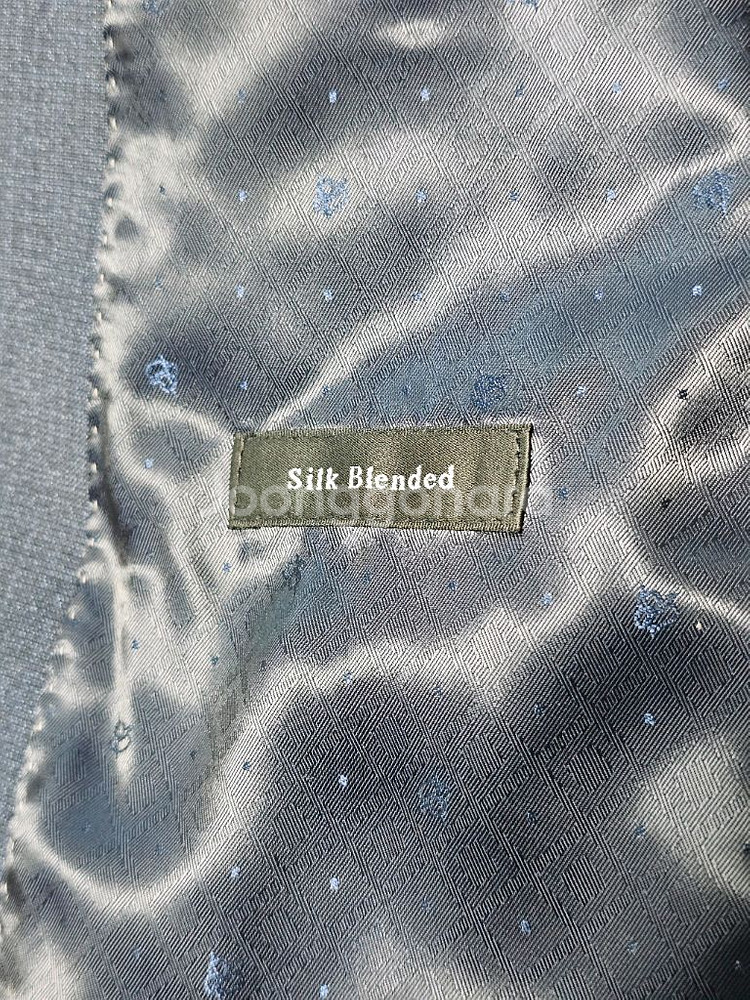 남성 정장 세트 실크혼방 체크네이비 105. 새상품 춘추복--1