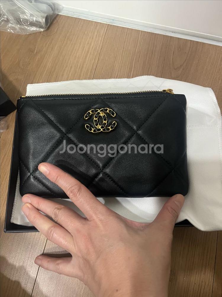 샤넬 스타일 지퍼 파우치--1