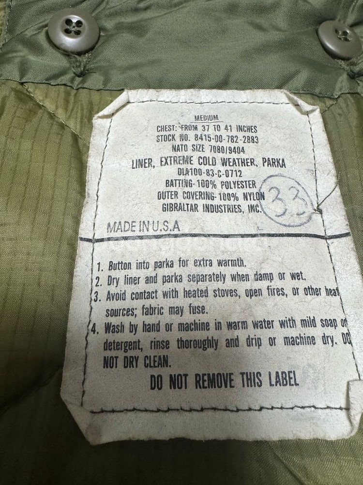 M65 피쉬테일 개파카 m사이즈 오리지널 팝니다--2