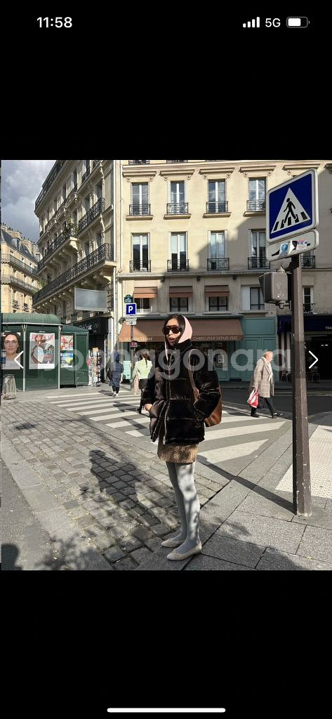 코스모폴리탄줄라이 벨벳 구스 패딩--8