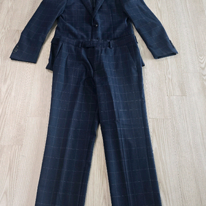 남성 체크 정장 수트 셋업