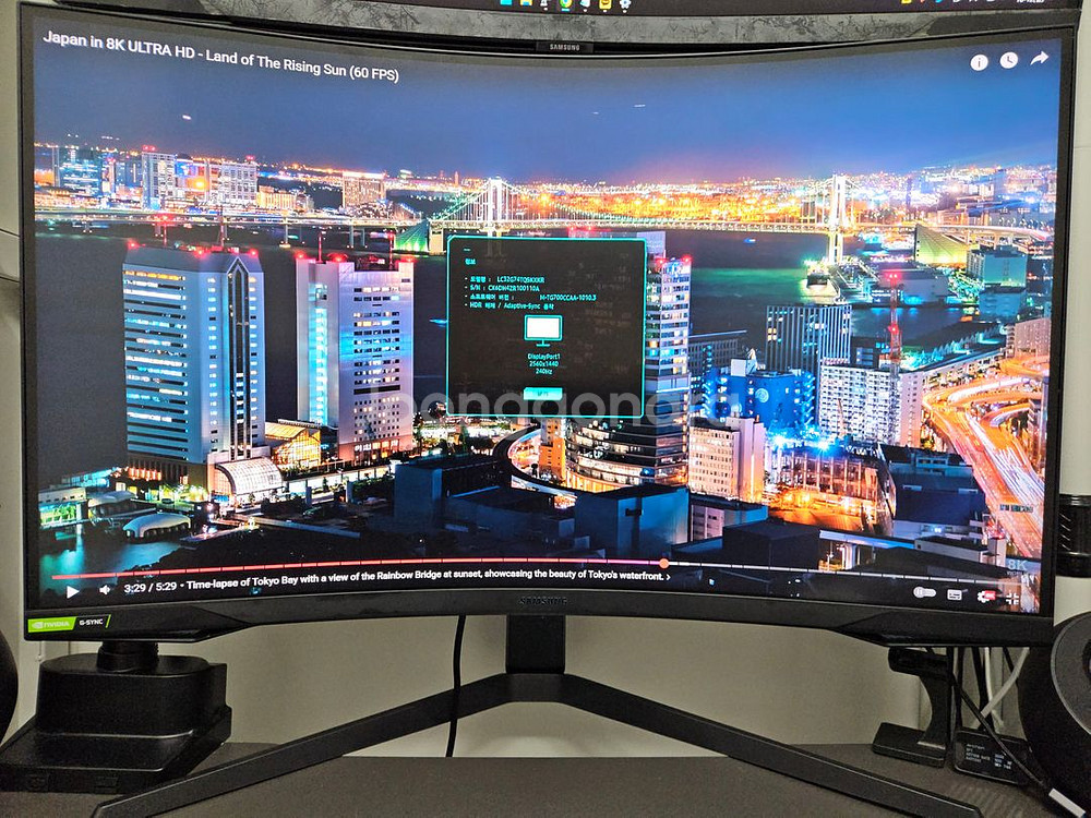 삼성 32인치 게이밍 모니터 240Hz 커브드 + 박스ㅇ--0