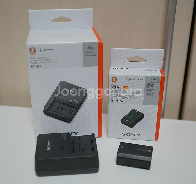 소니 NP-FZ100 배터리, BC-QZ1 충전기--0