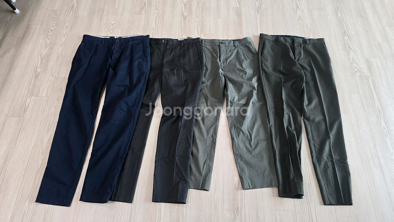 남성 정장 바지 4벌 세트--0