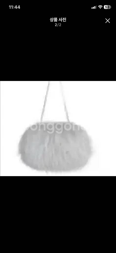 카나리kanari 미니 털가방 실버--1