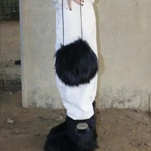 카나리kanari 미니 털가방 실버