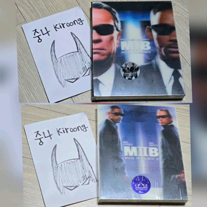 맨인블랙 1,2 스틸북 렌티큘러 한정판 블루레이 김치DVD(미개봉)