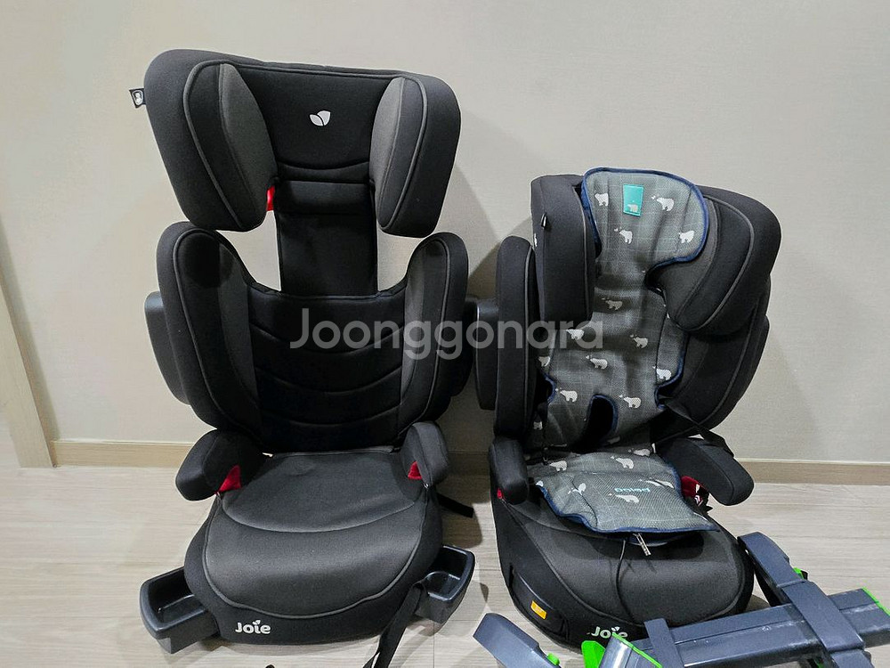 조이 주니어 카시트+폴레드 쿨시트+니가드 발받침 일괄--2