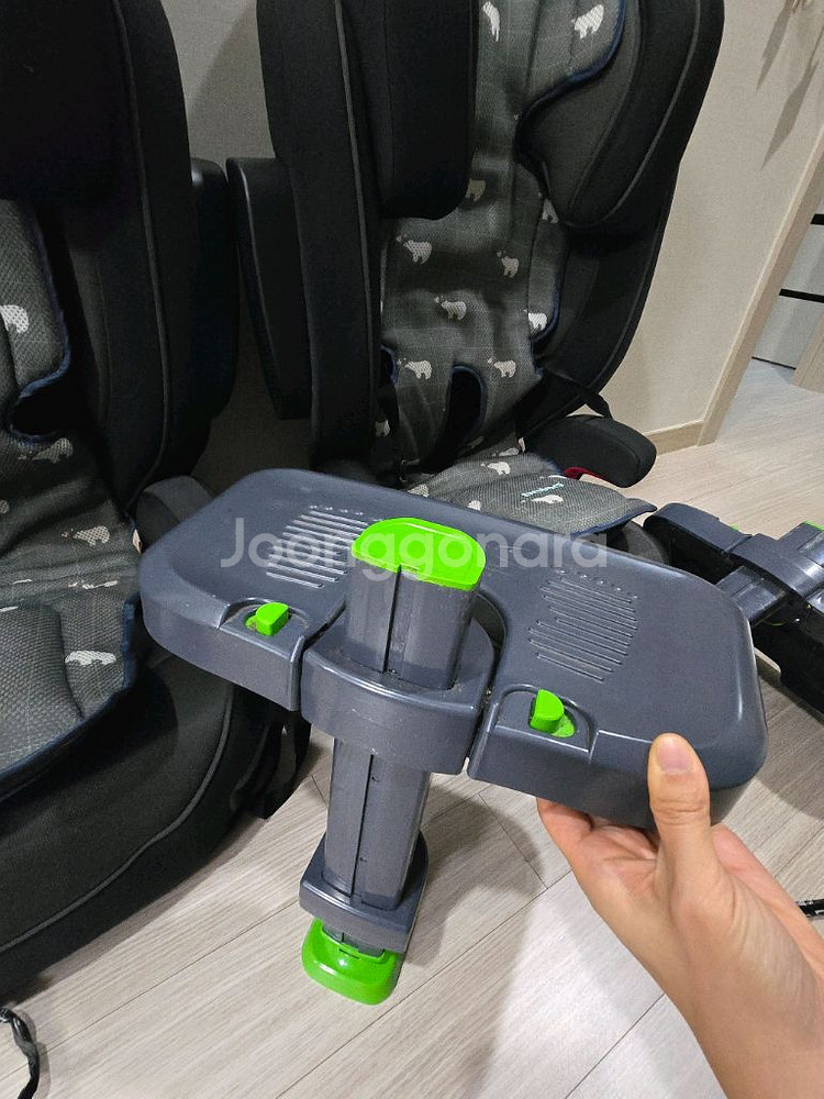 조이 주니어 카시트+폴레드 쿨시트+니가드 발받침 일괄--9