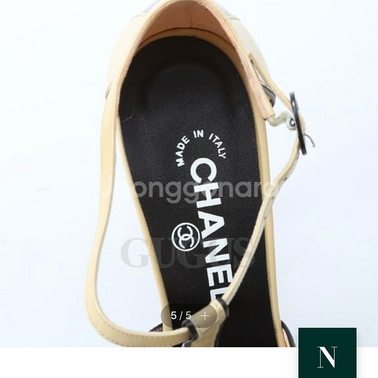 샤넬 T스트랩 구두 245/38C--4