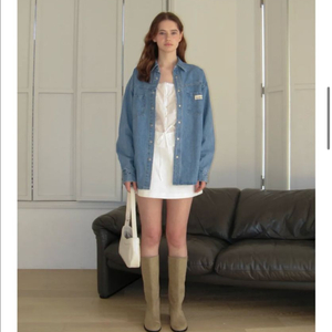 썸웨어버터 오버핏 데님셔츠