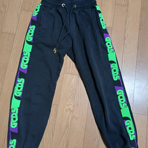 정품인증 GCDS 네온 로고 사이드라인 조거 팬츠 XS