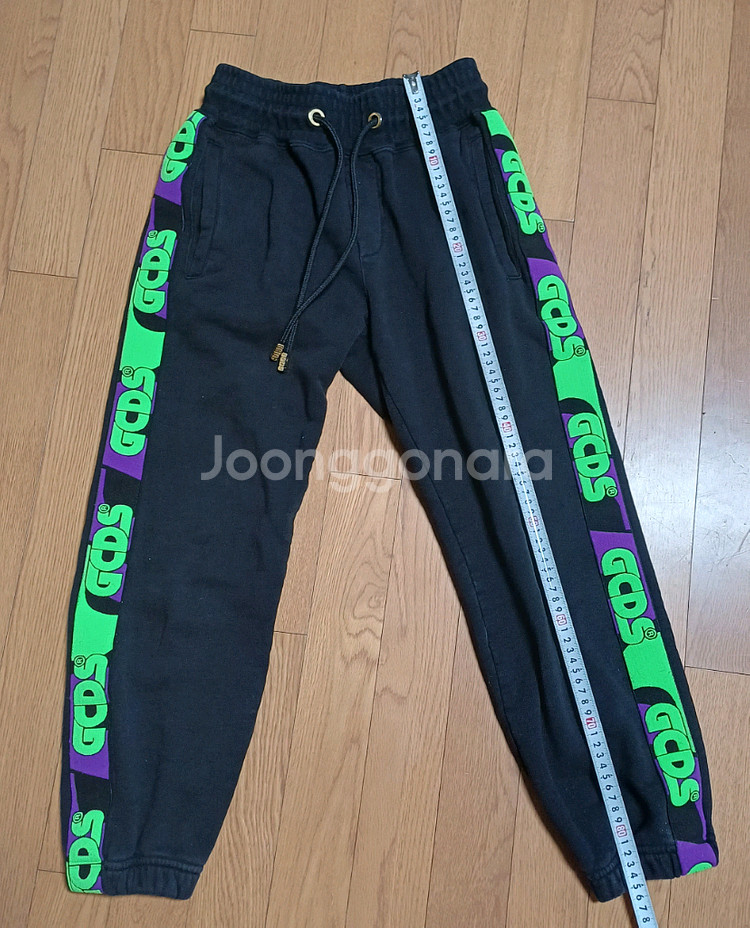 정품인증 GCDS 네온 로고 사이드라인 조거 팬츠 XS--5