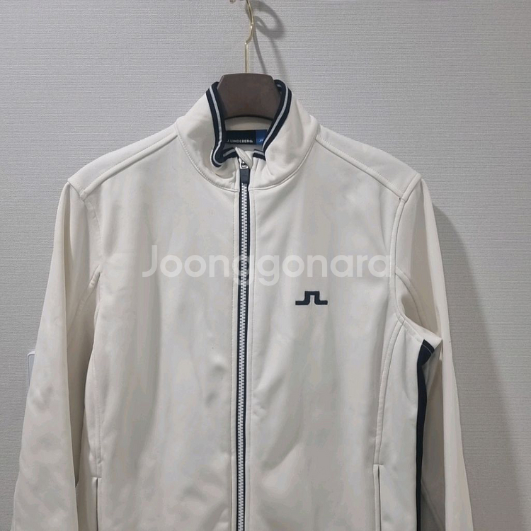 J.LINDEBERG 제이린드버그 화이트 기모 집업 재킷--1