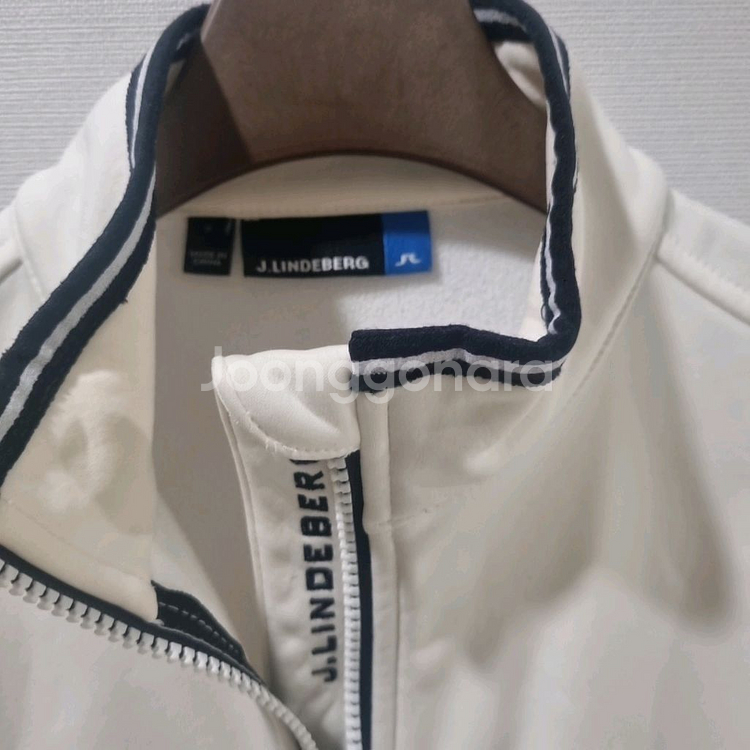 J.LINDEBERG 제이린드버그 화이트 기모 집업 재킷--2
