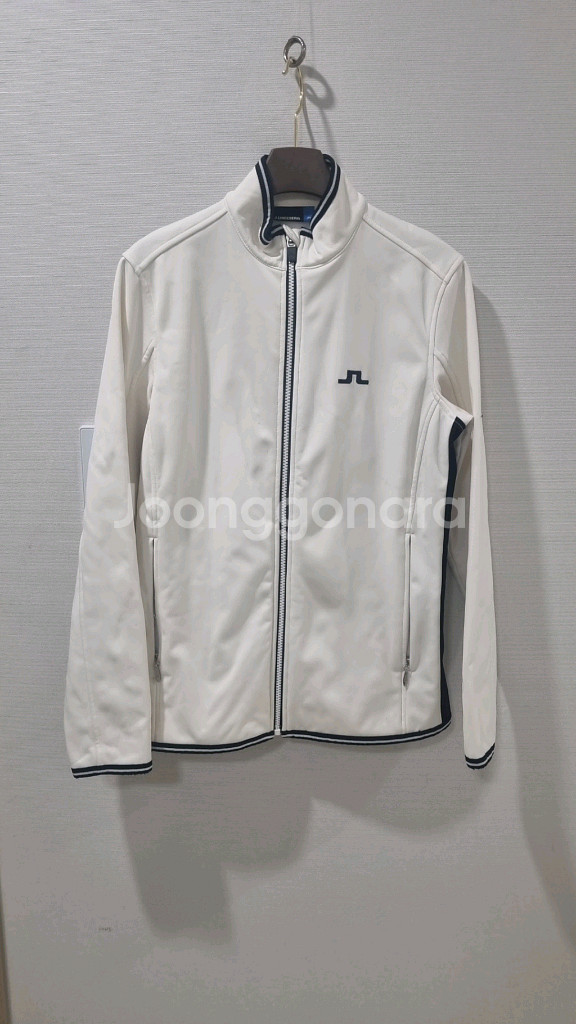 J.LINDEBERG 제이린드버그 화이트 기모 집업 재킷--0