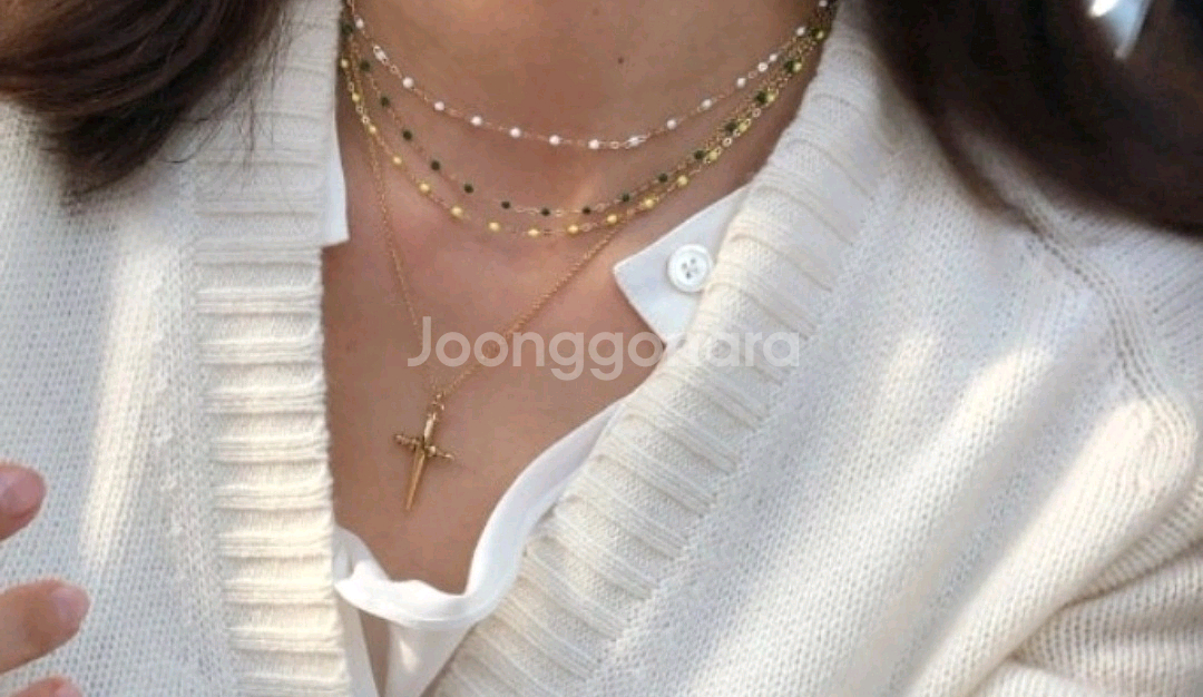 소윰 14k 레진 네크리스 (라일락컬러) 일반기장--1