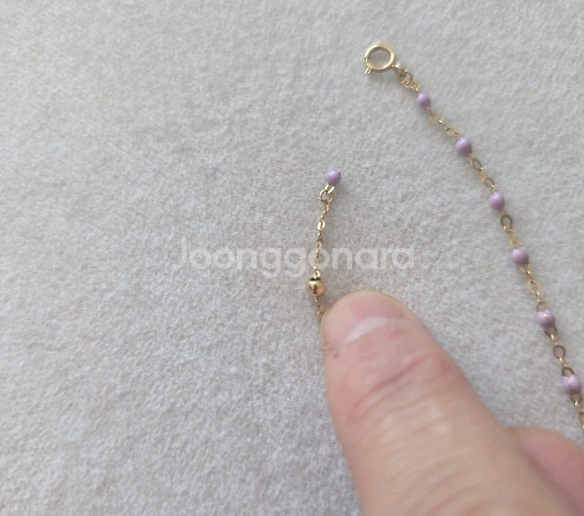 소윰 14k 레진 네크리스 (라일락컬러) 일반기장--4