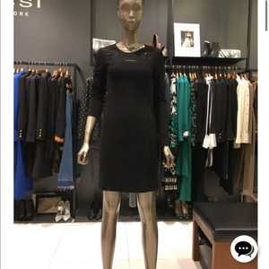 연말룩 제시뉴욕 블랙 시스루 미니원피스