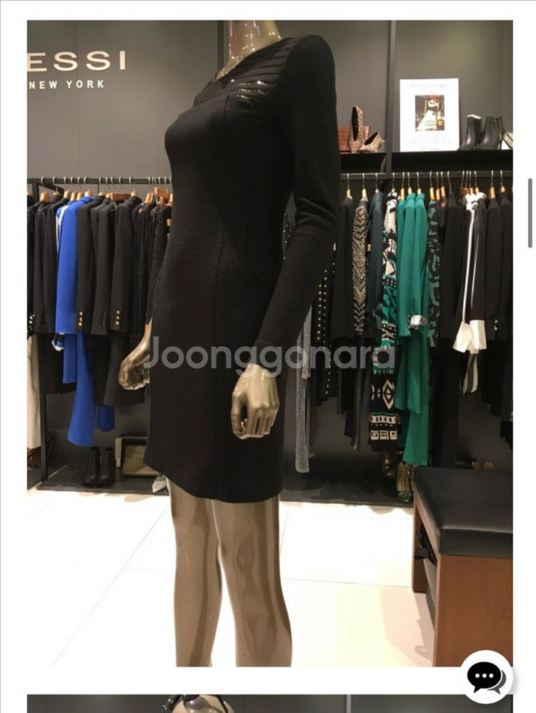 연말룩 제시뉴욕 블랙 시스루 미니원피스--3