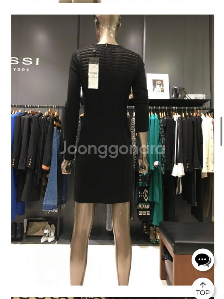 연말룩 제시뉴욕 블랙 시스루 미니원피스--5