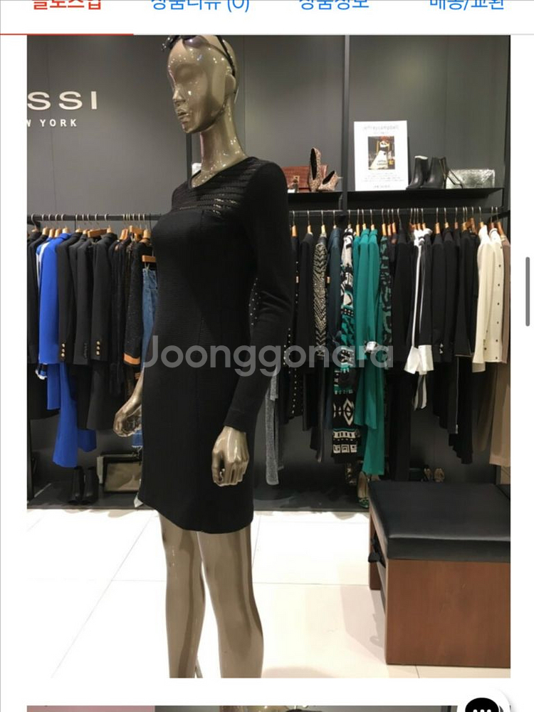 연말룩 제시뉴욕 블랙 시스루 미니원피스--4