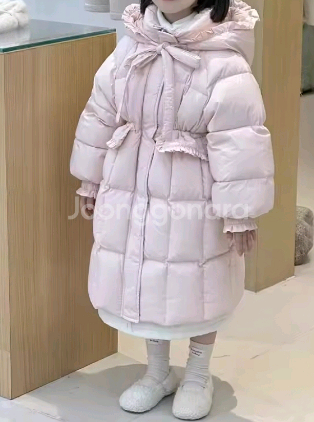 여아 롱패딩 150 새옷--0