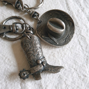 카우보이모자 키링 카우보이부츠 열쇠고리 빈티지키링 레트로키링