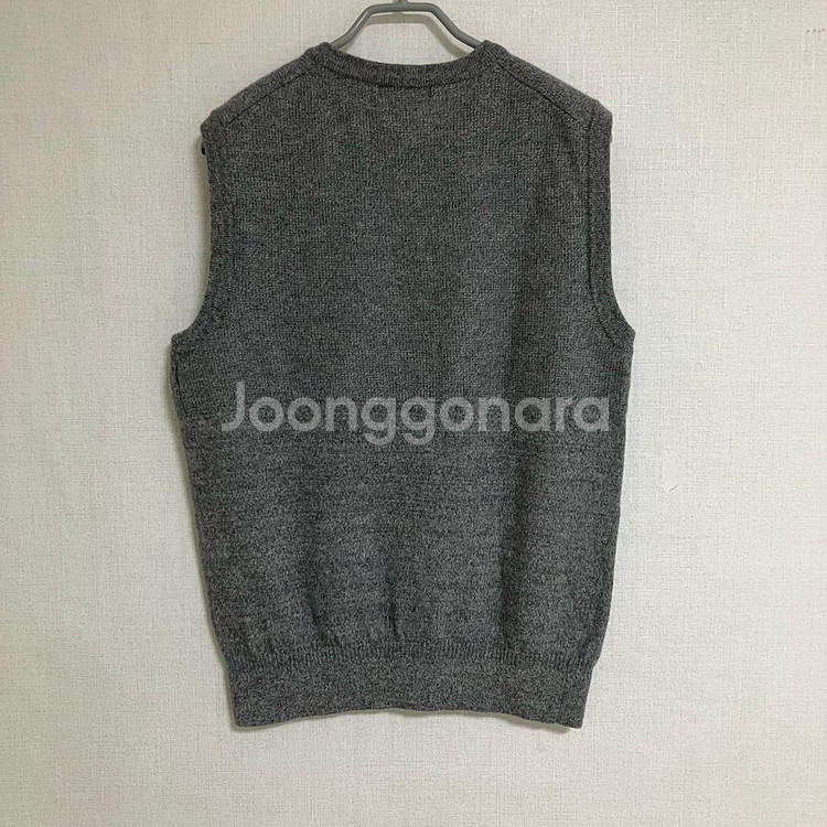 헤지스 그레이 브이넥 니트 베스트 조끼--3
