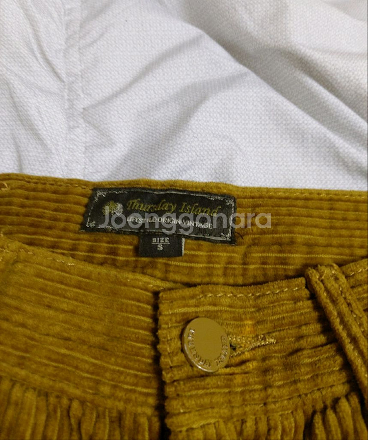 써스데이아일랜드바지코듀로이와이드팬츠S--5